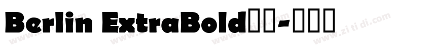 Berlin ExtraBold字体字体转换